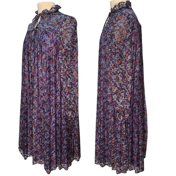 Vintage loose-fitting floral midi dress - Picture 3 of 6